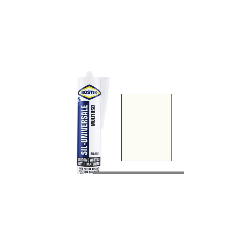 foto del prodotto silicone acetico sil universale bostik bianco ral 9010 ml 280