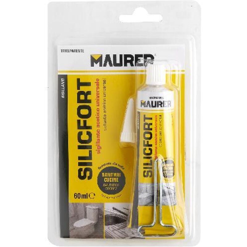 foto del prodotto silicone acetico silicfort maurer bianco tubetto 60ml