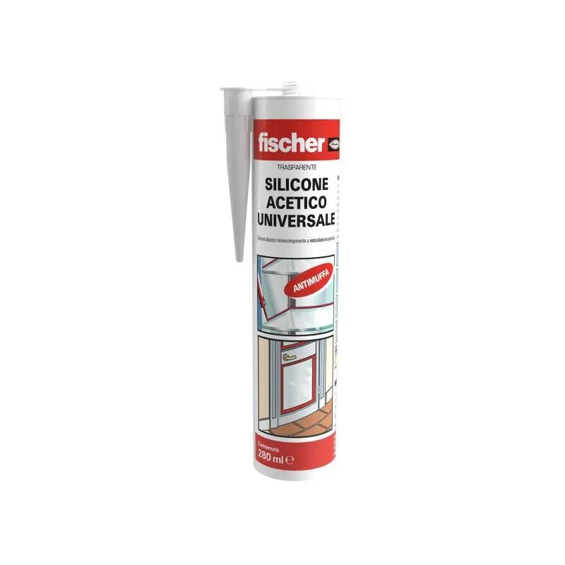 foto del prodotto silicone acetico universale fischer trasparente