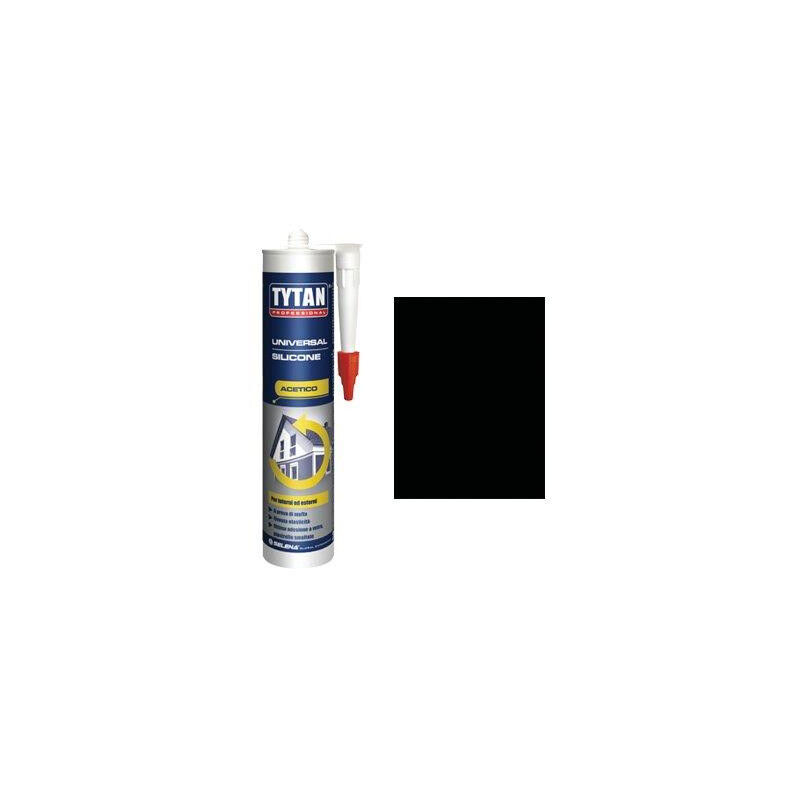 foto del prodotto silicone acetico universale tytan nero ral 9005 ml 280