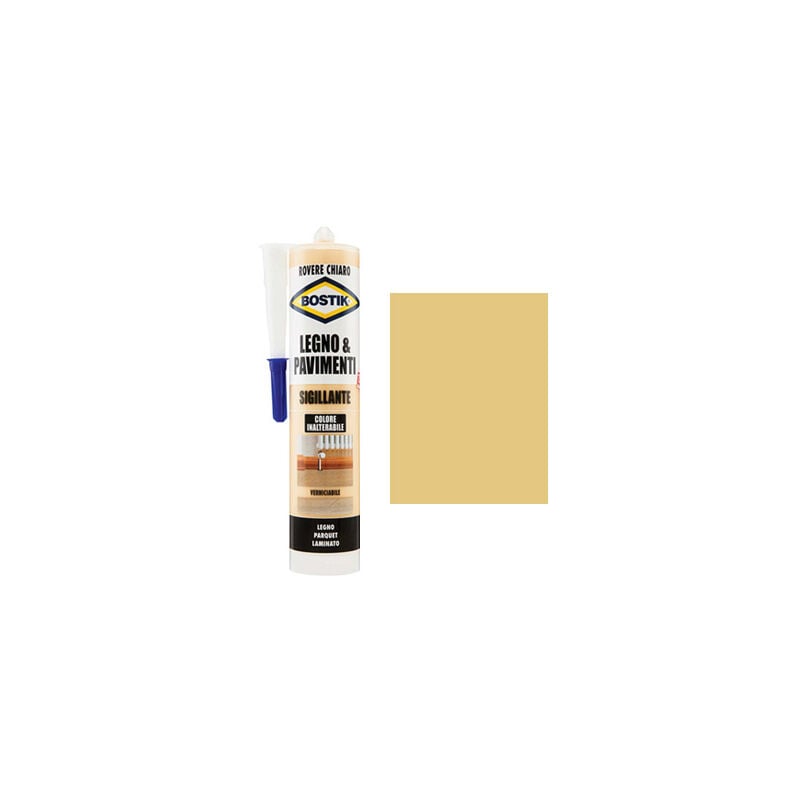 foto del prodotto silicone acrilico legno pavimenti bostik rovere chiaro ml 300