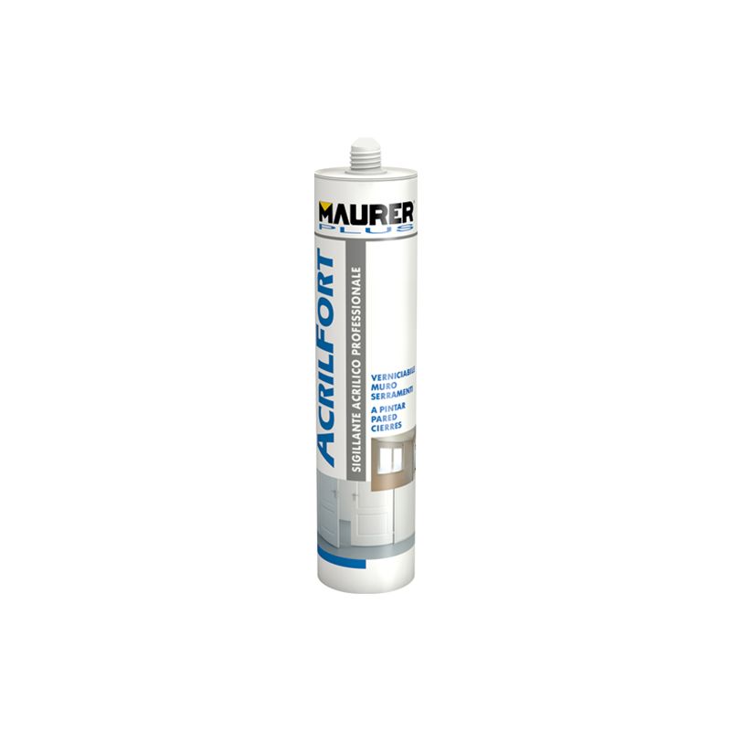 foto del prodotto silicone acrilico mod. acrilfort maurer plus bianco 310 ml verniciabile