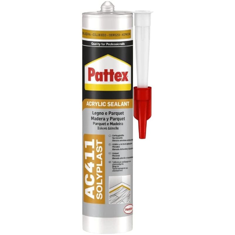 foto del prodotto silicone acrilico pattex ac411 per legno e parquet 300 ml acero