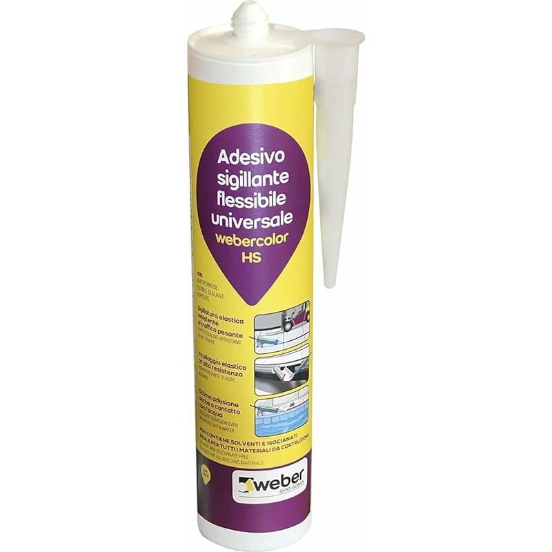 foto del prodotto silicone adesivo sigillante webercolor hs 290 ml grigio