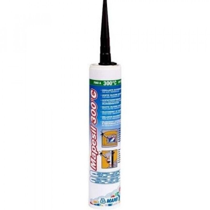 foto del prodotto silicone alta temperatura mapesil 300 c nero 310 ml mapei