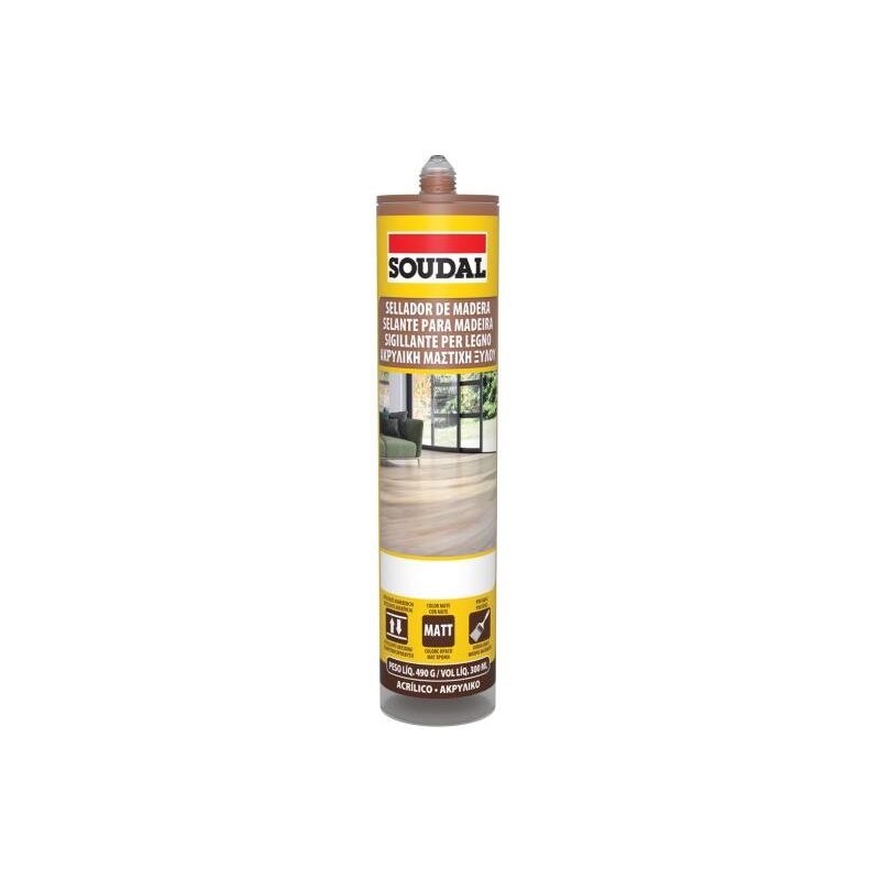 foto del prodotto silicone legno soudal 300 ml ciliegio
