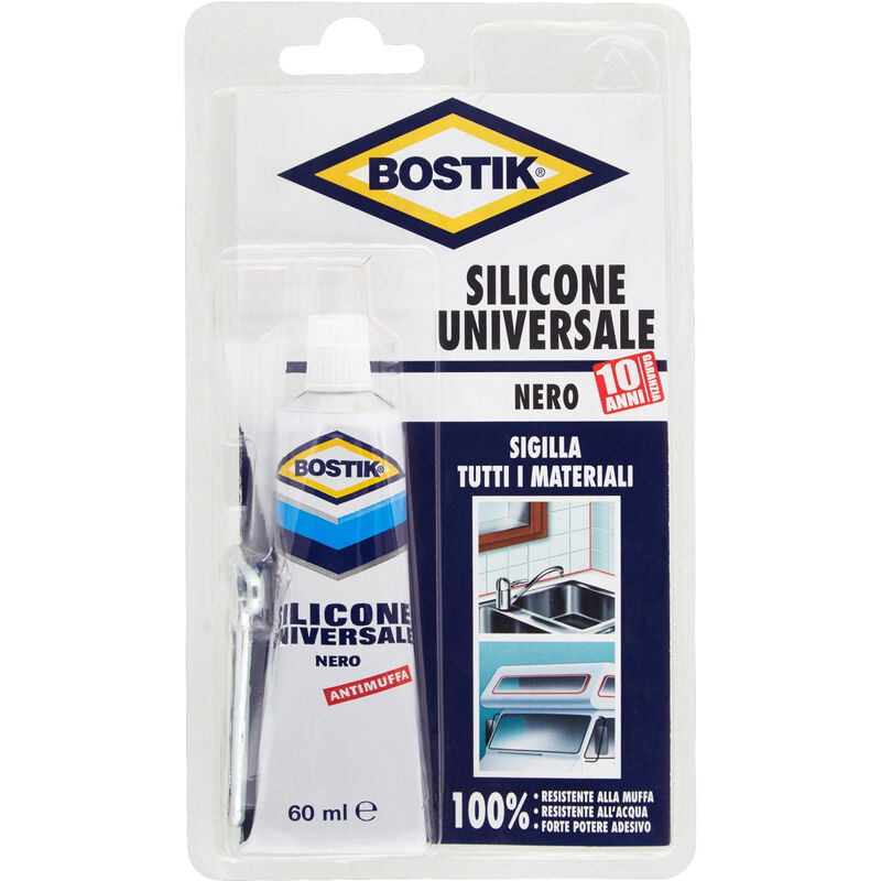 foto del prodotto silicone nero ml.60 bostik