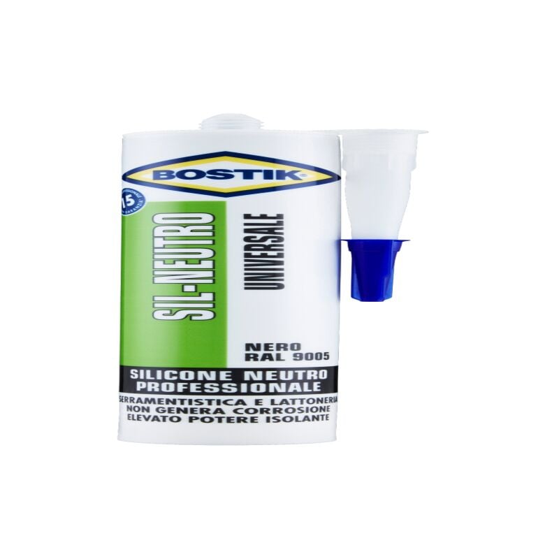 foto del prodotto silicone neutro nero ml.300 bostik