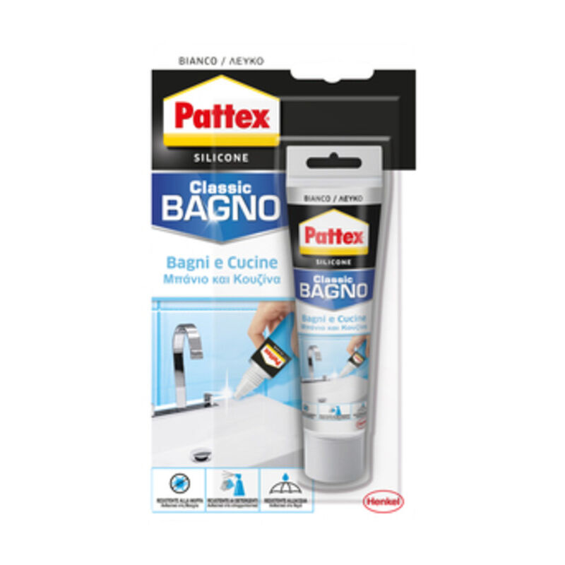 foto del prodotto silicone sanitari bagnicucine ml.50. prezzo per 1 pezzo. pattex