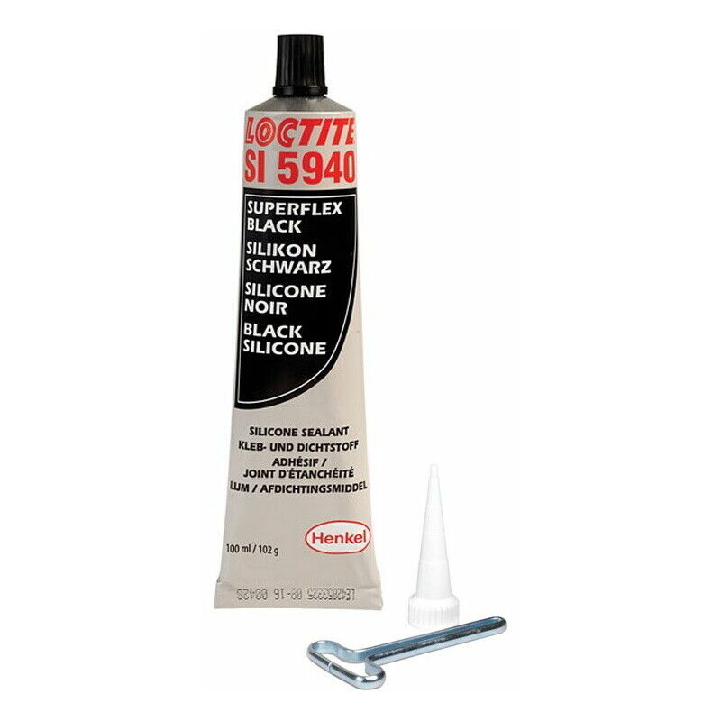 foto del prodotto silicone sigillante multiuso acetico nero tubo da 100 ml loctite si 5940 auto
