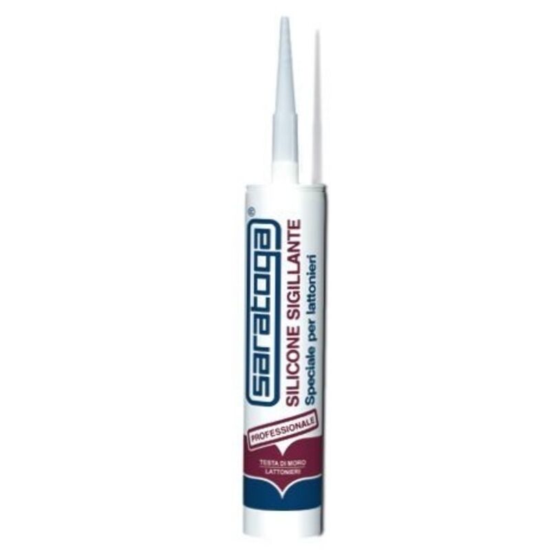 foto del prodotto silicone sigillante testa di moro saratoga per lattoneria lamiera ferro 390 gr