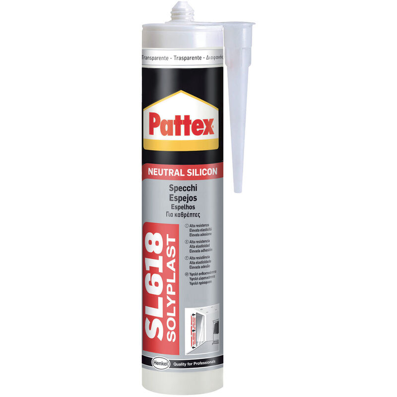 foto del prodotto silicone specchi sl618 traspar 300 ml cart pattex
