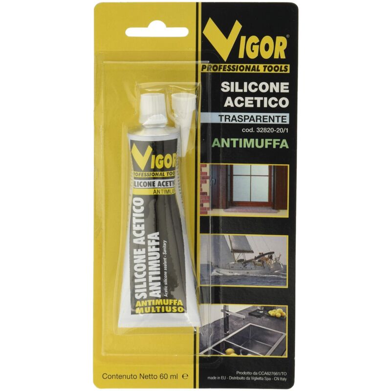 foto del prodotto silicone vigor antimuffa tubetto trasparente