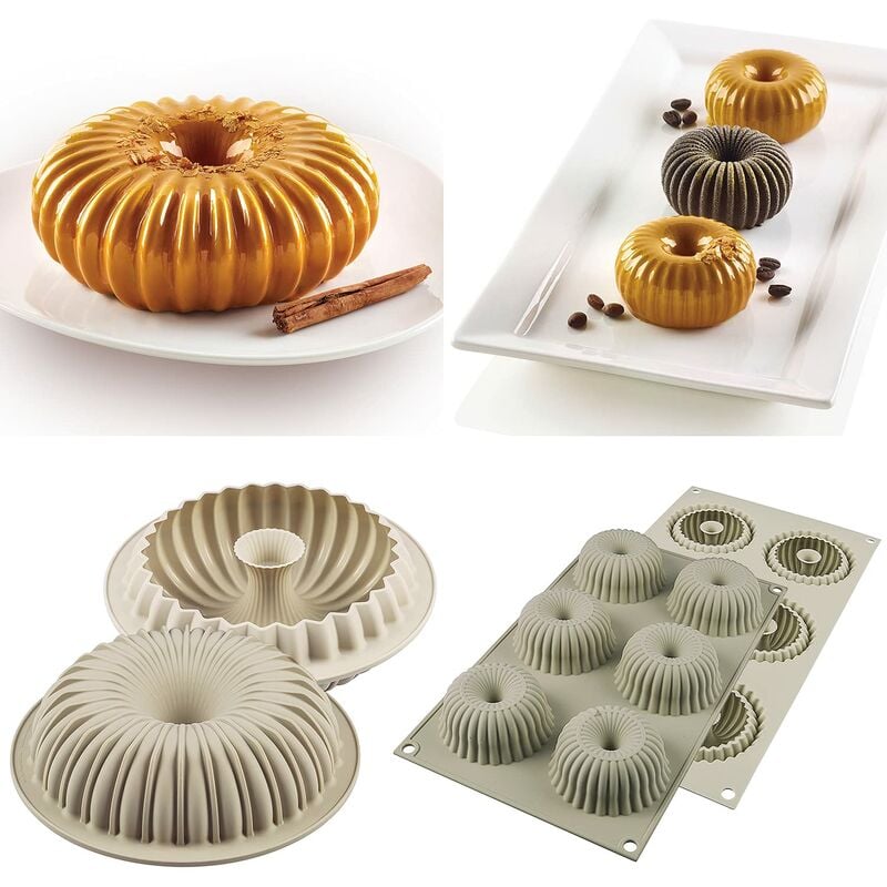 foto del prodotto silikomart mini raggio set 2 stampi in silicone per dolci, grigio