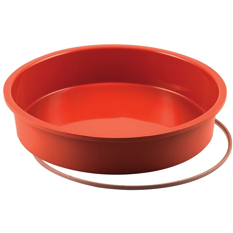 foto del prodotto silikomart sft118 stampo in silicone per torta rotondo, antiaderente, confezione da 1 stampo per dolci con safe ring, 180 h 40 mm, volume 1 l, made