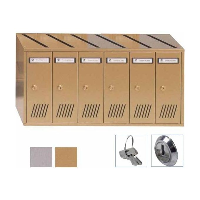 foto del prodotto silmec casellario vert 6p acc bronzato 31-706 silmec