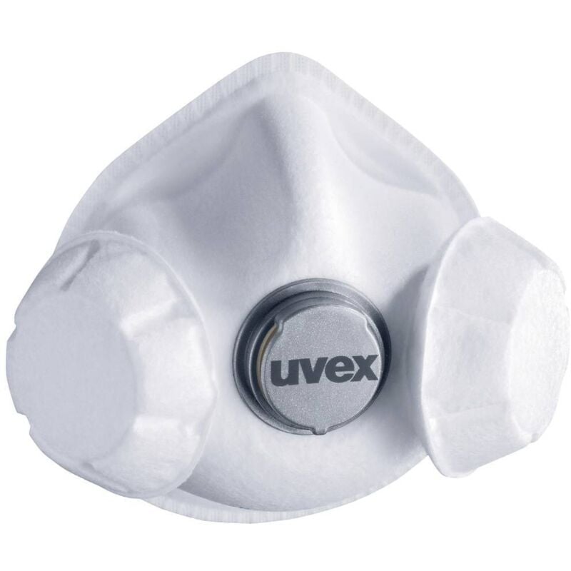 foto del prodotto silv air exxcel 7333 8787333 mascherina antipolvere con valvola ffp3 3 pz. en 149 2001 a1 2009 din 149 2001 a1 uvex