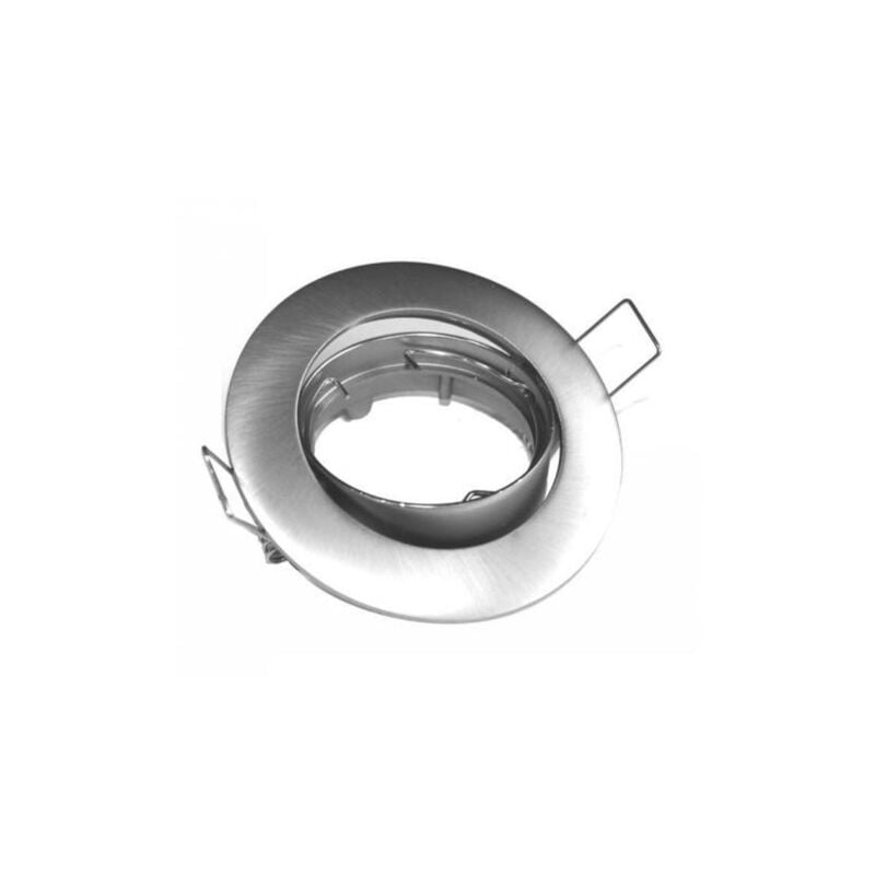 foto del prodotto silver electronics anello girevole rotondo in nichel satinato con base gu10 911752