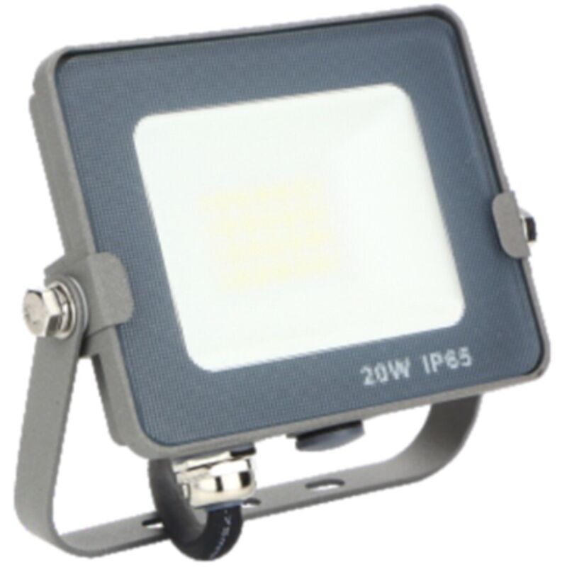 foto del prodotto silver electronics faretto led forge ips 65 20w 5700k luce fredda 1.600lm colore grigio