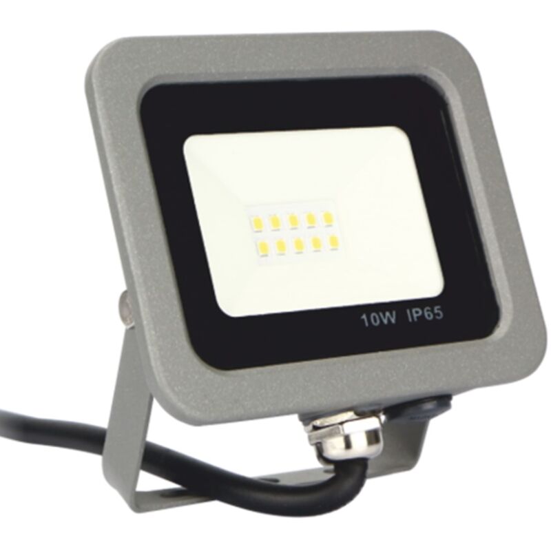 foto del prodotto silver electronics forge projector faretto led ips 65 10w 5700k luce fredda 800lm colore grigio