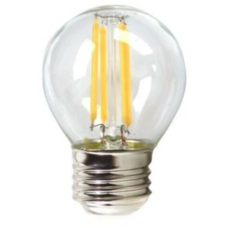 foto del prodotto silver electronics - lampadina led argento elettronica trasparente filamento sferico 4w 60w - e27 - 3000k luce calda - a