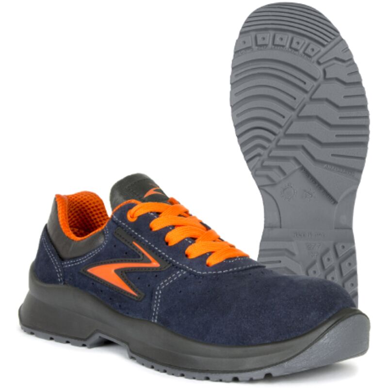 foto del prodotto silver s1p src scarpe da lavoro basse antinfortunistica n.39 in pelle scamosciata blu arancio traspirante made in italy blu arancione 39 pezzol