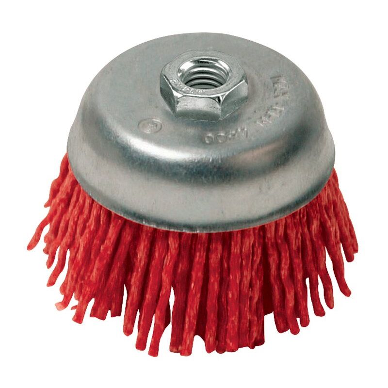 foto del prodotto silverline 220410 spazzola di fili nylon abrasivi a tazza 100 mm