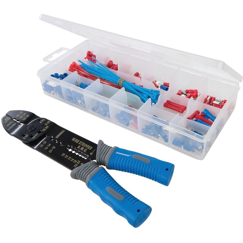 foto del prodotto silverline 457054 set di attrezzi per crimpatura 8p8c 6p6c 4p4c