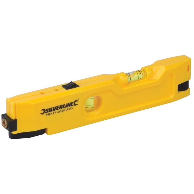 foto del prodotto silverline 598477 mini livella a laser 210 mm