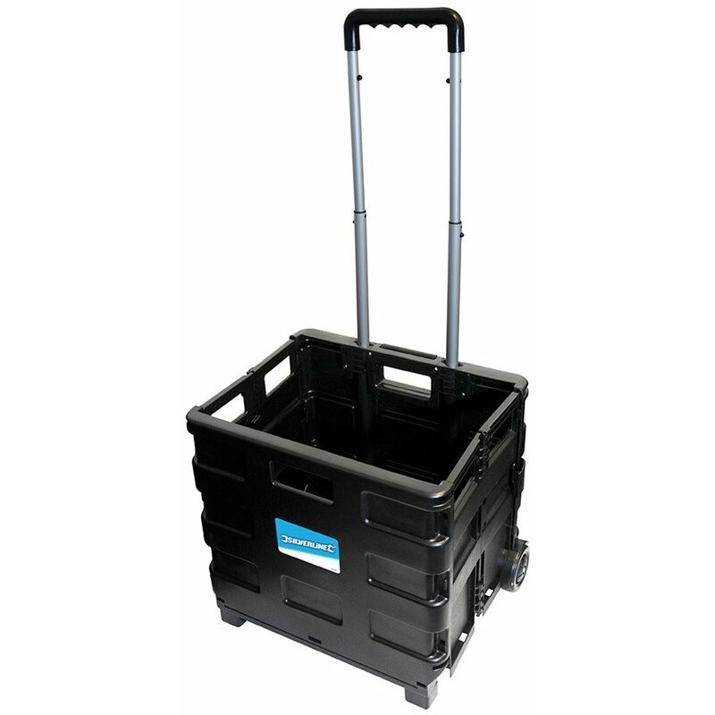 foto del prodotto silverline 633400 pieghevole box trolley 25 kg