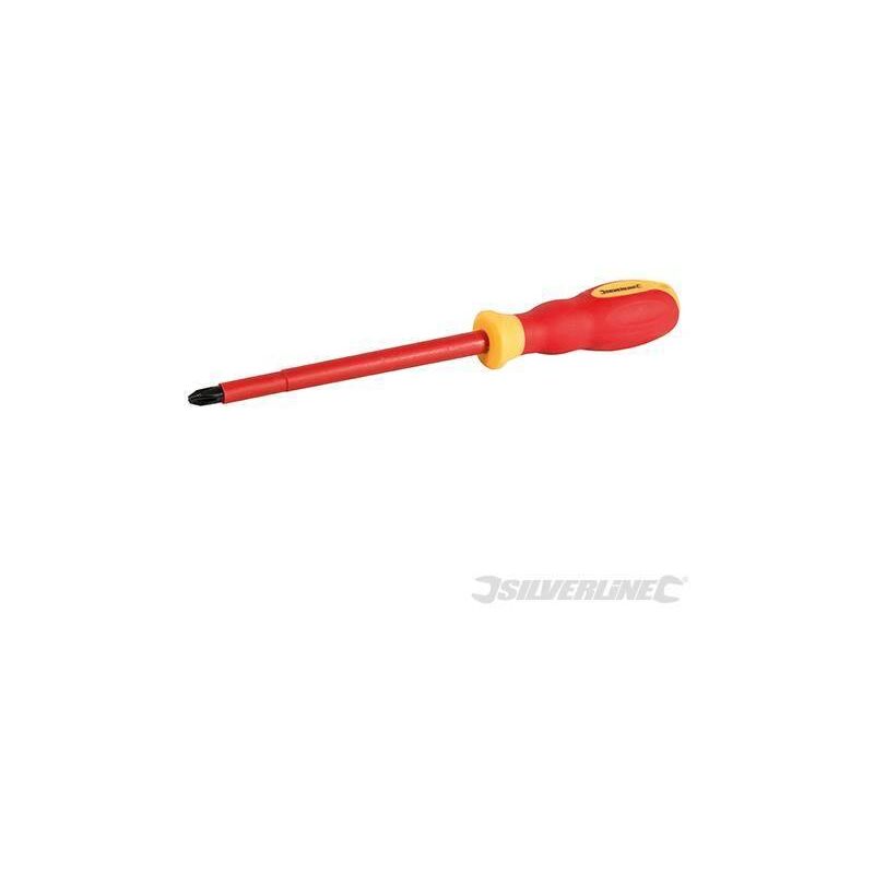 foto del prodotto silverline 716610 cacciavite vde a taglio per elettricista con impugnatura morbida 0,8 x 4 x 100 mm