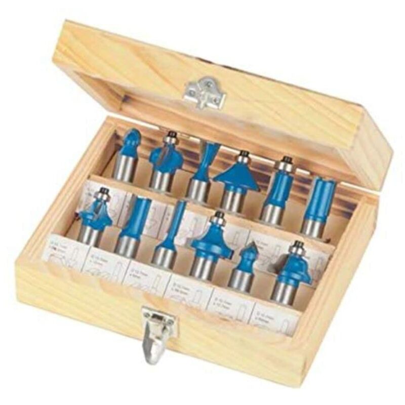 foto del prodotto silverline 763555, set di frese in metallo duro, 12 pz., 1 2 