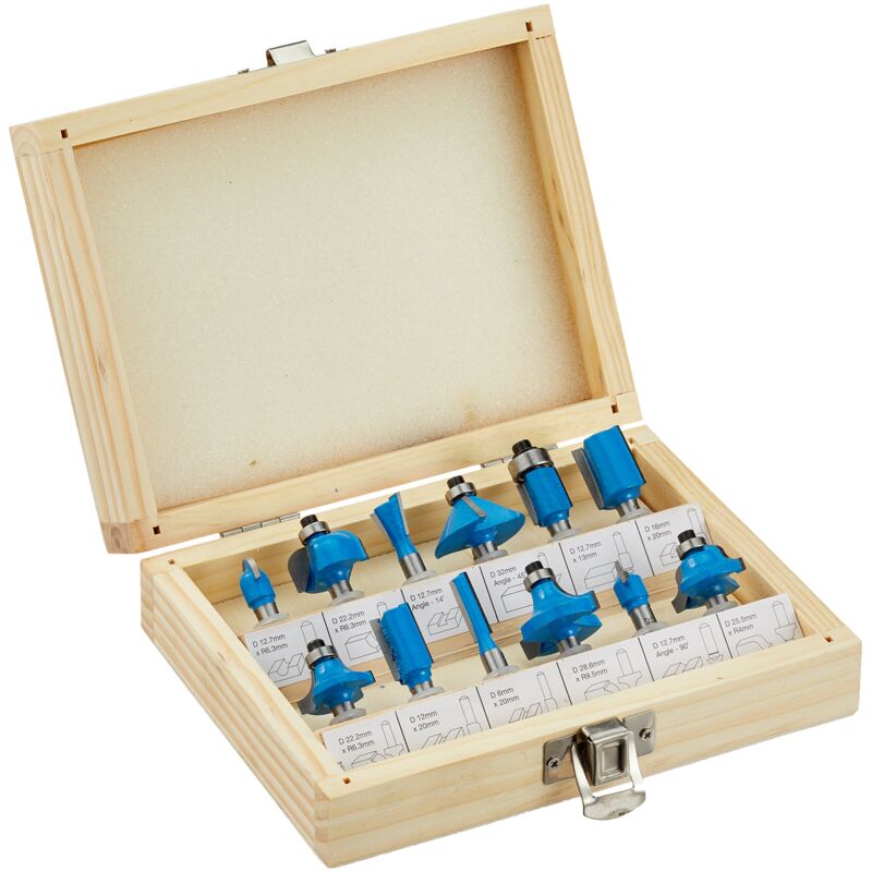immagine 0 del prodotto silverline 792084 set di 12 frese di tct 1 4 