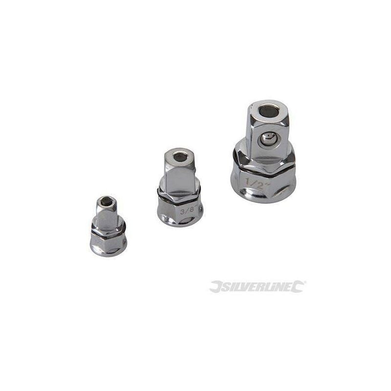 foto del prodotto silverline adattatore per chiavi a cricchetto 3 pz set di leve cricco meccanica