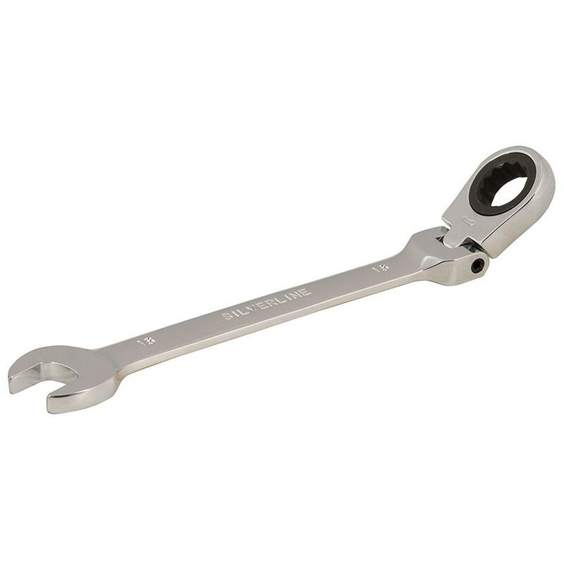 foto del prodotto silverline chiave a cricchetto combinata a testa flessibile 16 mm
