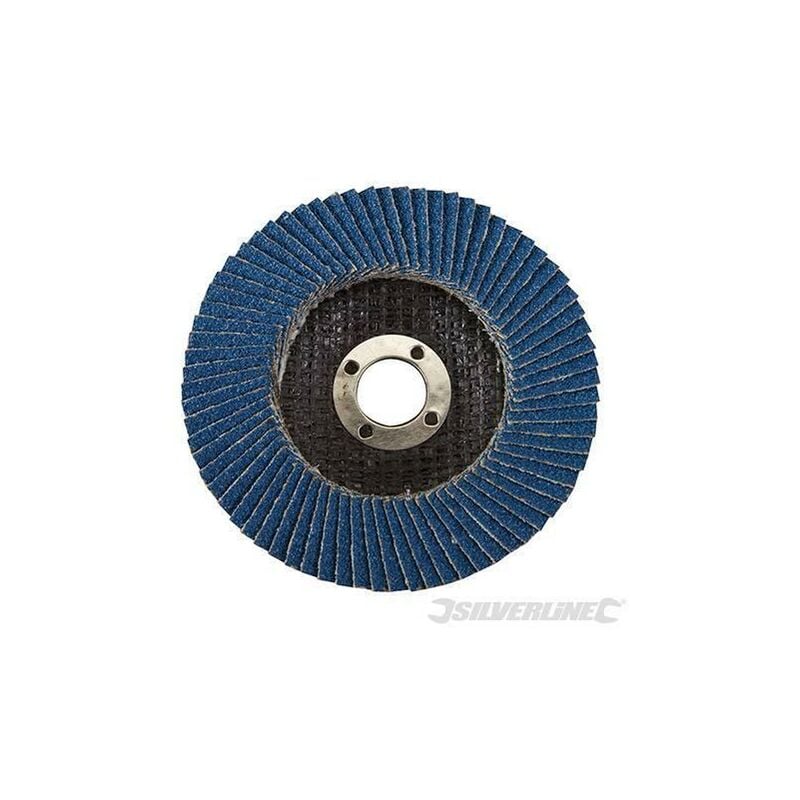 foto del prodotto silverline disco a lamelle in zirconio per l utilizzo con smerigliatrici angolari nuovo prodotto 100mm grana 80