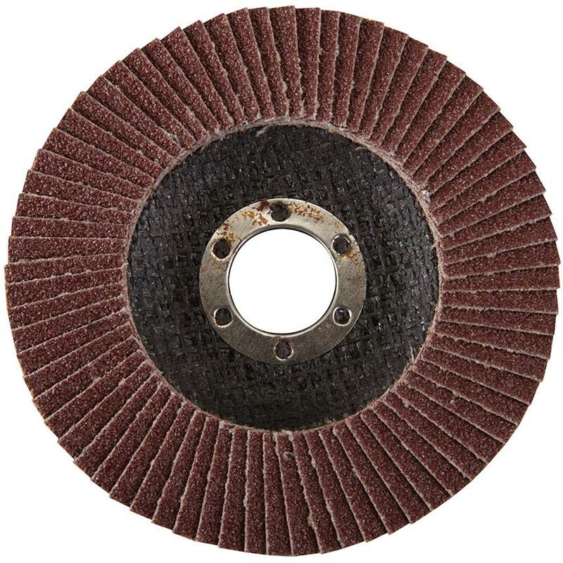 foto del prodotto silverline disco lamellare in ossido di alluminio 115 mm, grana 60