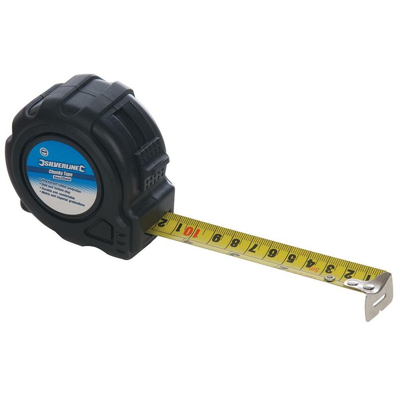 foto del prodotto silverline flessometro robusta 5 m x 25 mm
