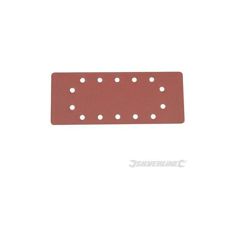foto del prodotto silverline fogli di levigatura 1 2 a fissaggio strappo pre forati in ossido di alluminio varie grane grana 60