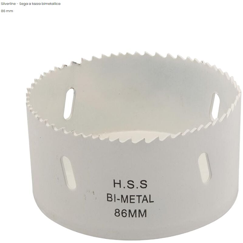foto del prodotto silverline fresa sega a tazza bimetallica multimateriale 108 mm