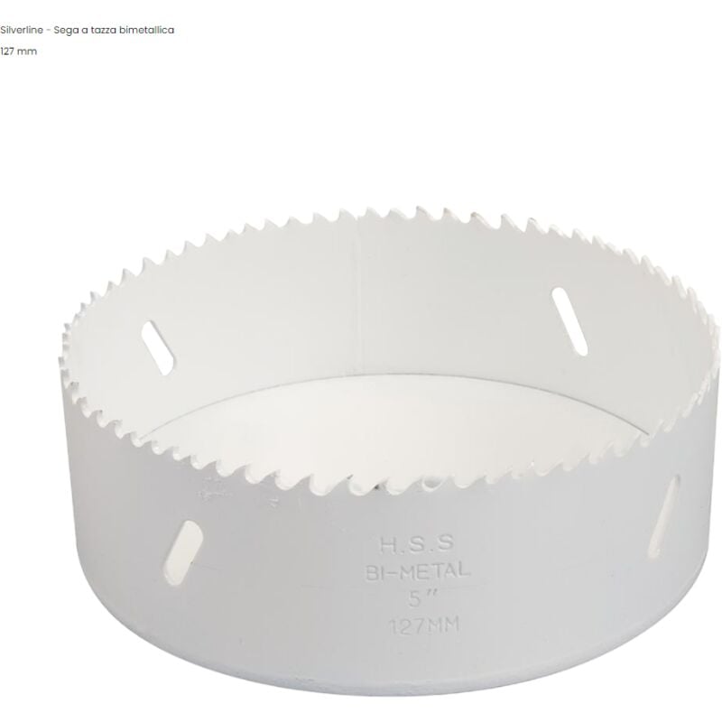 foto del prodotto silverline fresa sega a tazza bimetallica multimateriale 127 mm