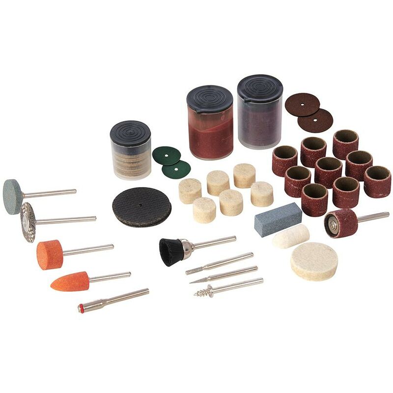 foto del prodotto silverline kit di accessori per utensile multifunzione 105 p.zi mandrino 3,17 mm