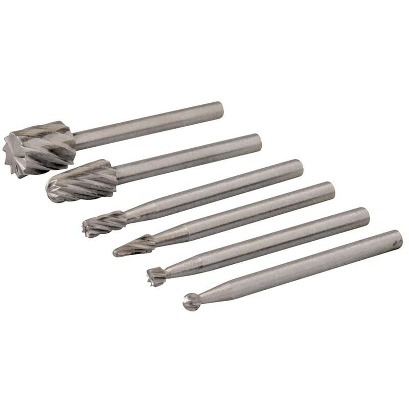 foto del prodotto silverline kit di frese hss per utensile multi uso 6 pz 2, 3, 5, 7mm dia