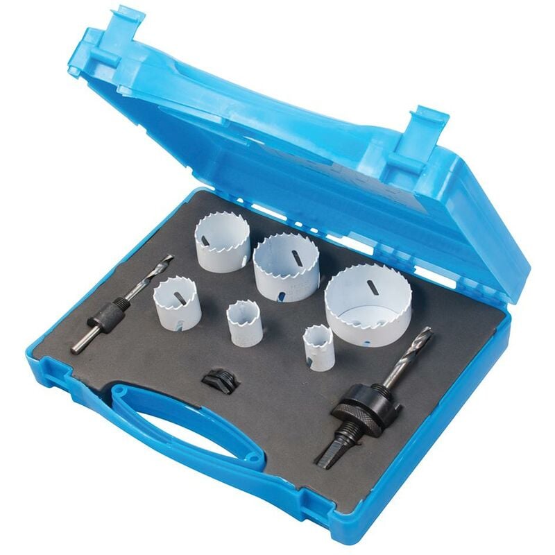 foto del prodotto silverline kit di seghe a tazza bimetaliche per idraulici, 9 p.zi 19 57 mm