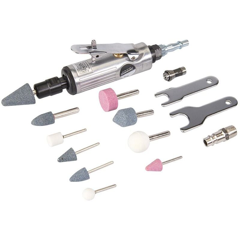 foto del prodotto silverline kit di smerigliatura pneumatica 15 p.zi 160 mm