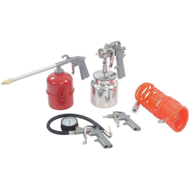 foto del prodotto silverline kit di utensili pneumatici, compressore e accessori 5 p.zi 5 p.zi