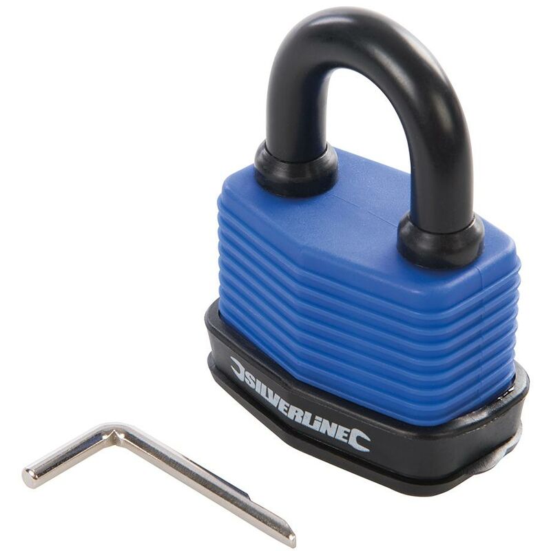 foto del prodotto silverline lucchetto impermeabile con combinazione 50 mm
