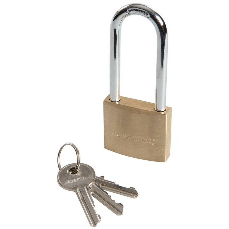 foto del prodotto silverline lucchetto in ottone a gambo lungo 40 mm
