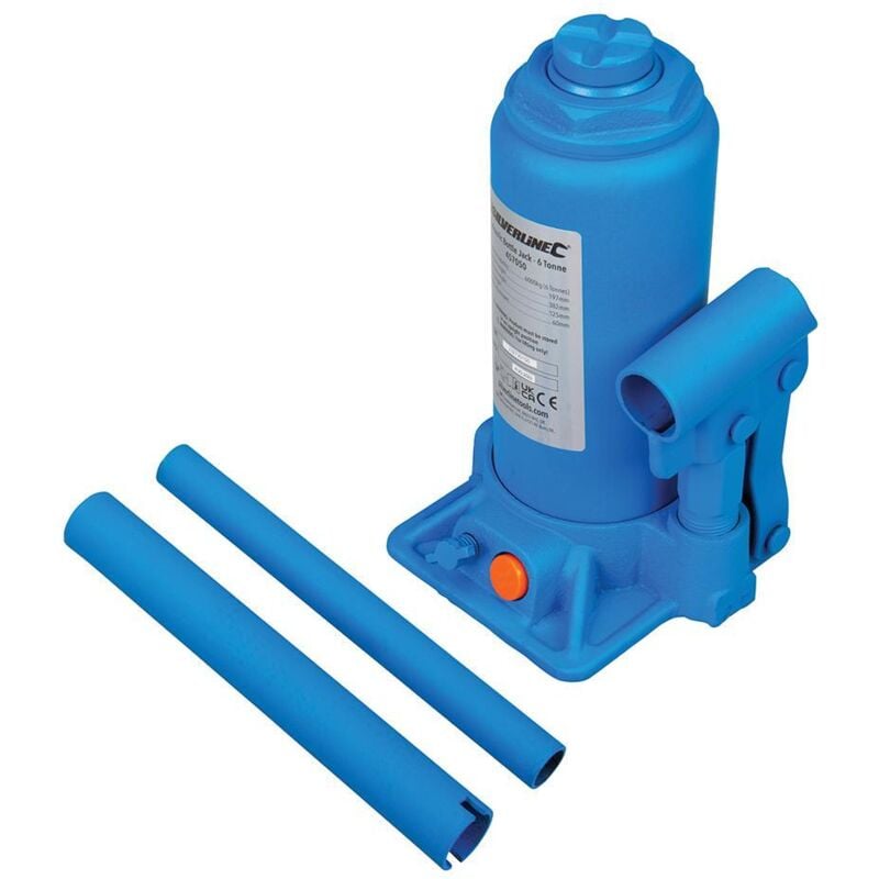 foto del prodotto silverline - martinetto idraulico a bottiglia 6 tonnelate