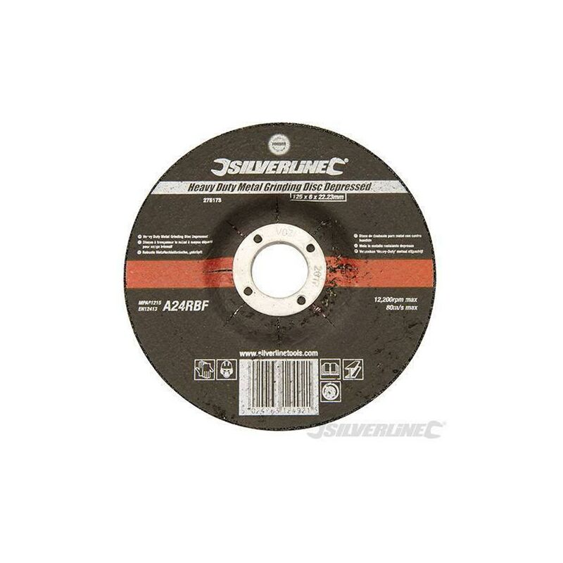 foto del prodotto silverline mola in metallo in fibra di vetro per smerigliatrici angolari con maglia rinforzata 230 x 6 x 22.23 mm